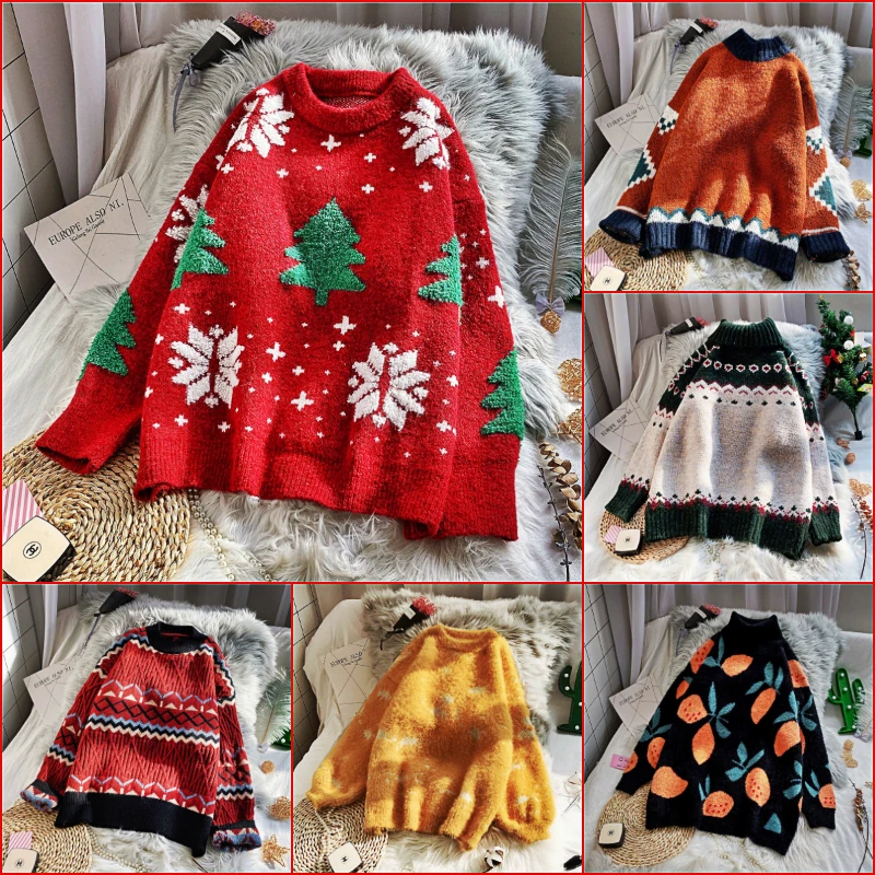 

Wholesale New Design ladies sweater Knitting jumper O-Neck girls' plus size sweater pullover Women's sweaters