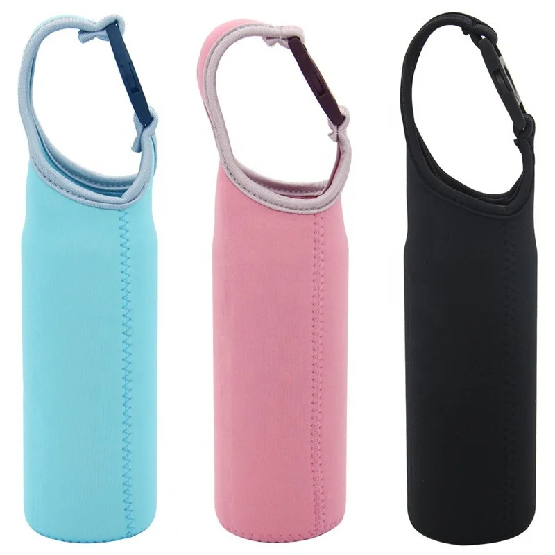 

16 oz - 21 oz Neoprene Water Bottle Sleeve 16.9oz Portable Bottle Cooler Cover Holder Strap for Outdoor, Customized color