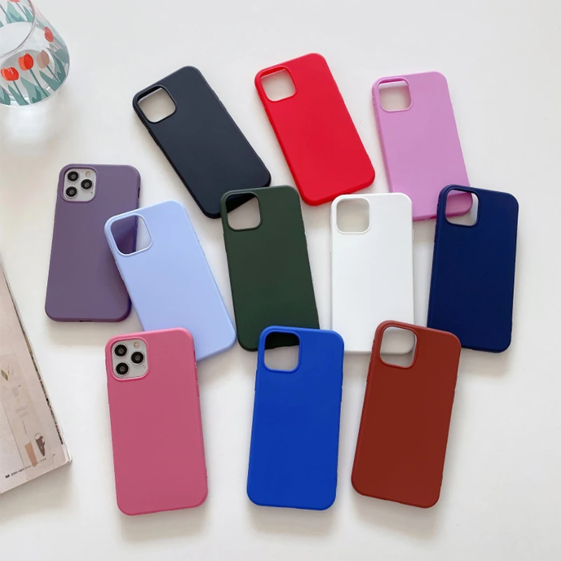 

Factory price wholesales soft cover mobile phone case candy color tpu case, 18 colors provide choice