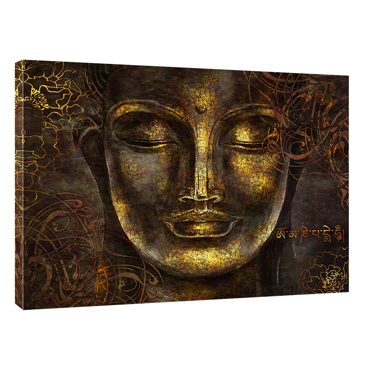 

Religious Posters and Prints Modern Wall Art Picture for Home Decor Vintage Brown Buddha Statue Canvas Paintings on The Wall