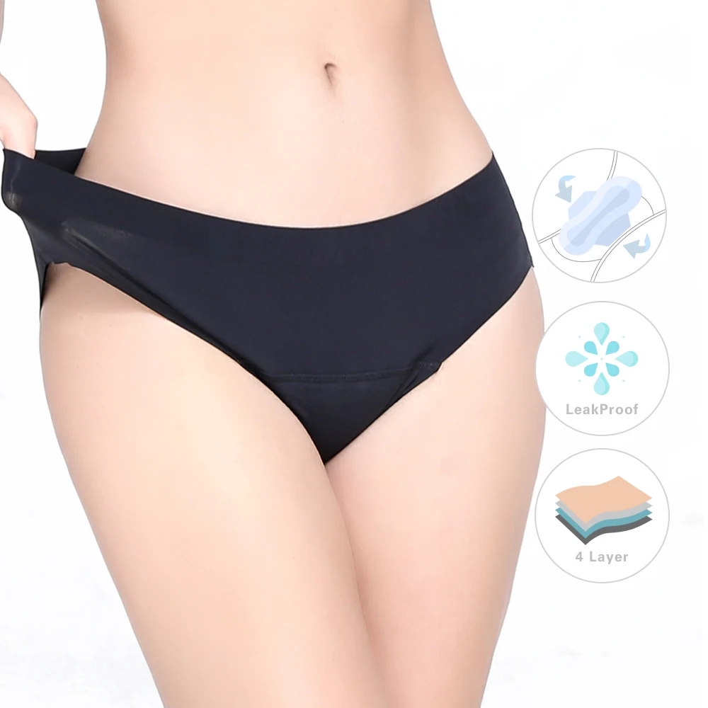 

Breathable Women's Anti-Microbial Menstrual Period Panties Moisture Wicking Period Proof Girls Leak Proof Underwear