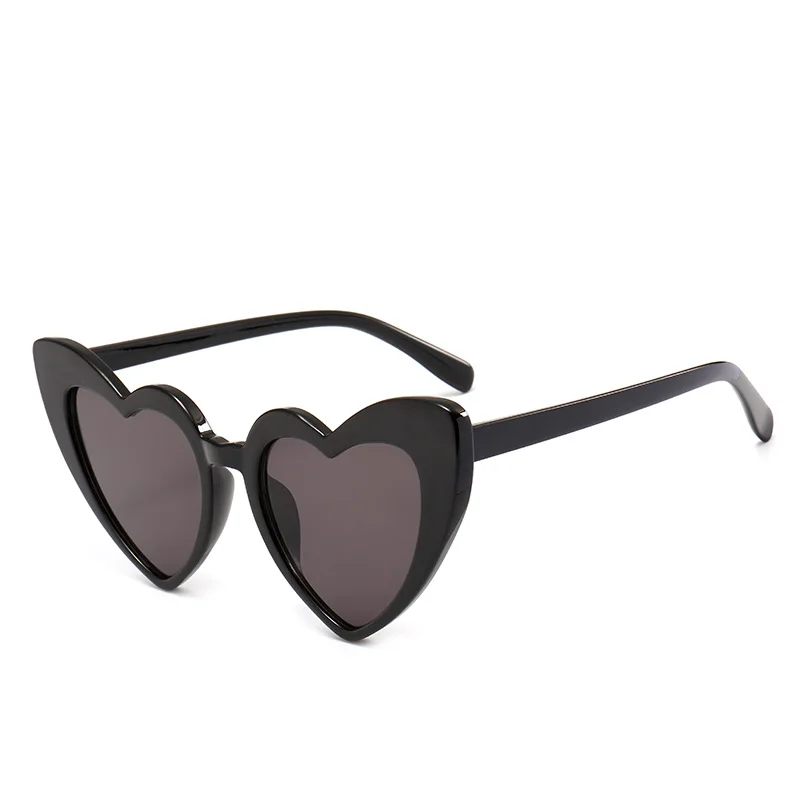 

wholesale plastic heart sun glasses shades female retro unisex private logo black red trendy sunglasses women men