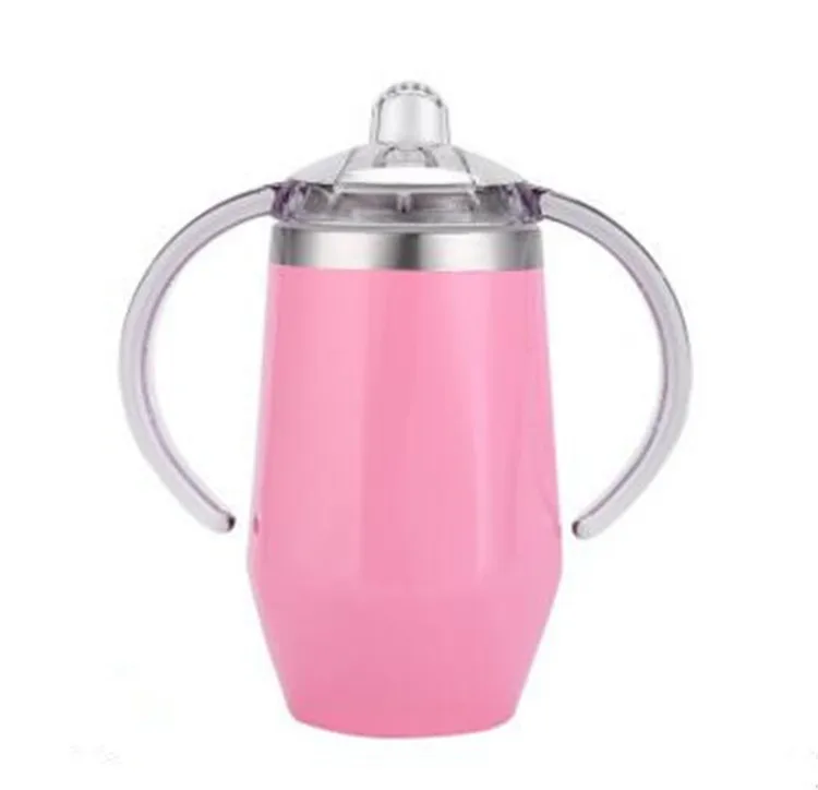 

H61 500ml Solid Colour Kid Milk Vacuum Tumbler With Handle Infant Drinking Cup Baby Children Insulated Stainless Steel Bottles, Multi