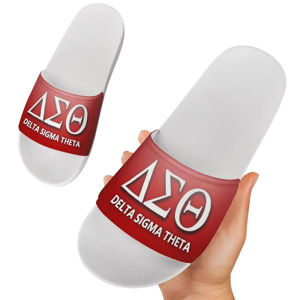

Latest sandals design Delta Sigma Theta 1 order dropshipping sublimation slippers popular women beach open toe slippers, As picture or as customer's request