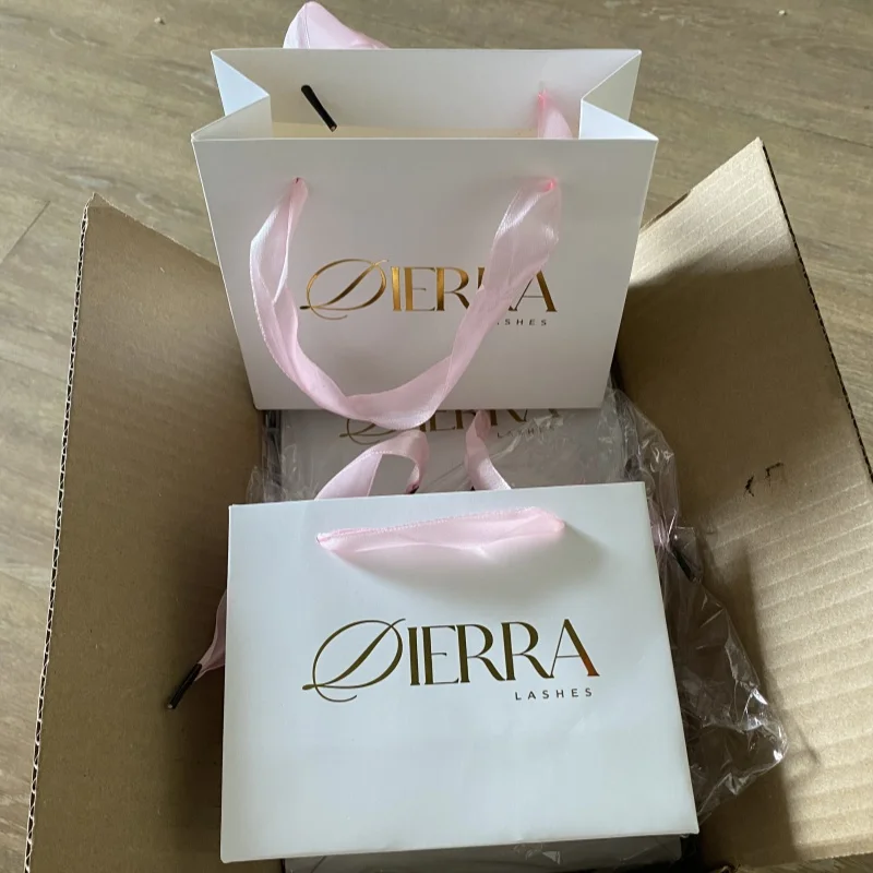 Customised Cloth Boutique Cardboard Packaging Brand Matte Cheap Pink Gift Paper Bag with Your Own Logo for Small Business