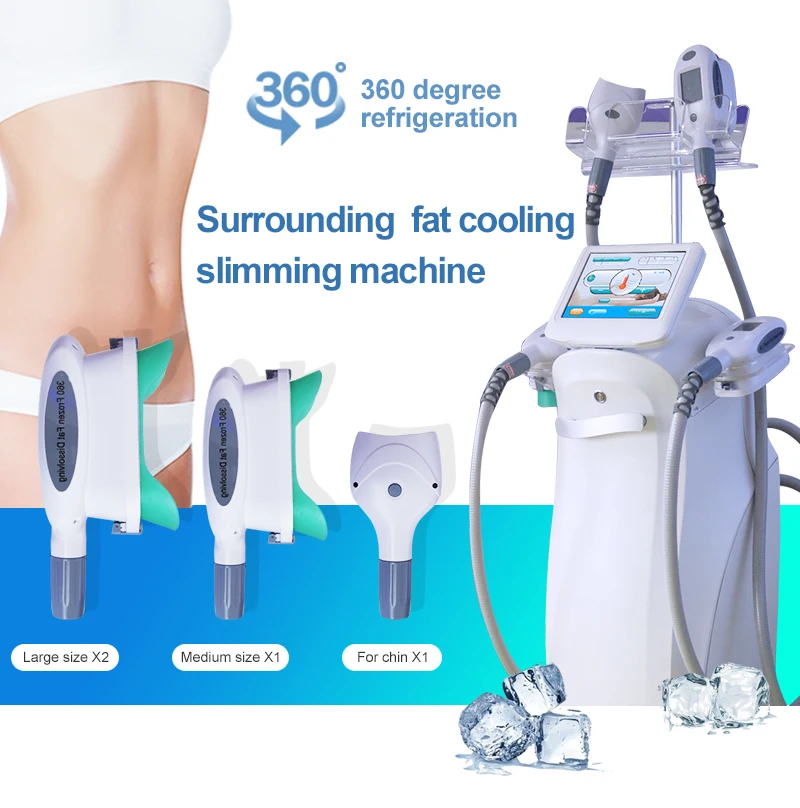 

newest 360 degree cryolipolisis cooltech body sculpting double chin fat reduction weight loss machine