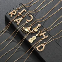 

Women Charm Jewelry Initial custom name Letter Heart Pendant Statement Necklace