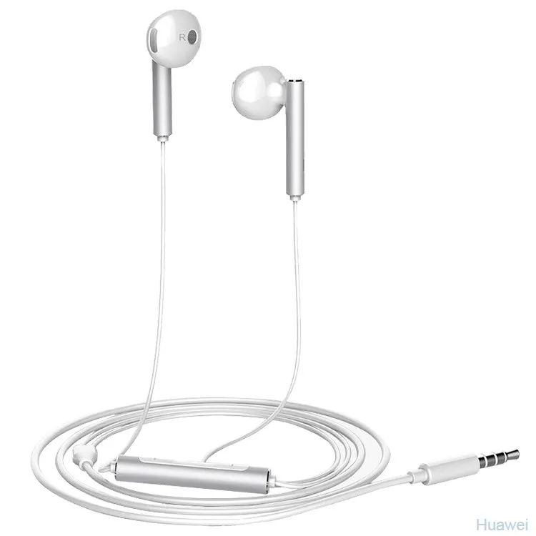 

Wholesale Original Earphone Huawei Honor AM116 3.5mm Plug Wired Wire-control Semi-in-ear Earphone Headphones, White