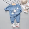 2019 new hot five-pointed star round neck tshirt pant two pieces wholesale dropshipping upscale thailand baby clothes