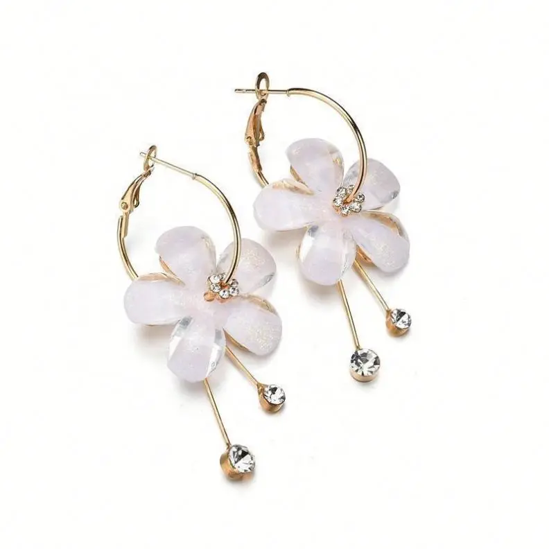 

Camellia Rhinestone Women's Earrings Fashion Long Tassel Earrings, Picture