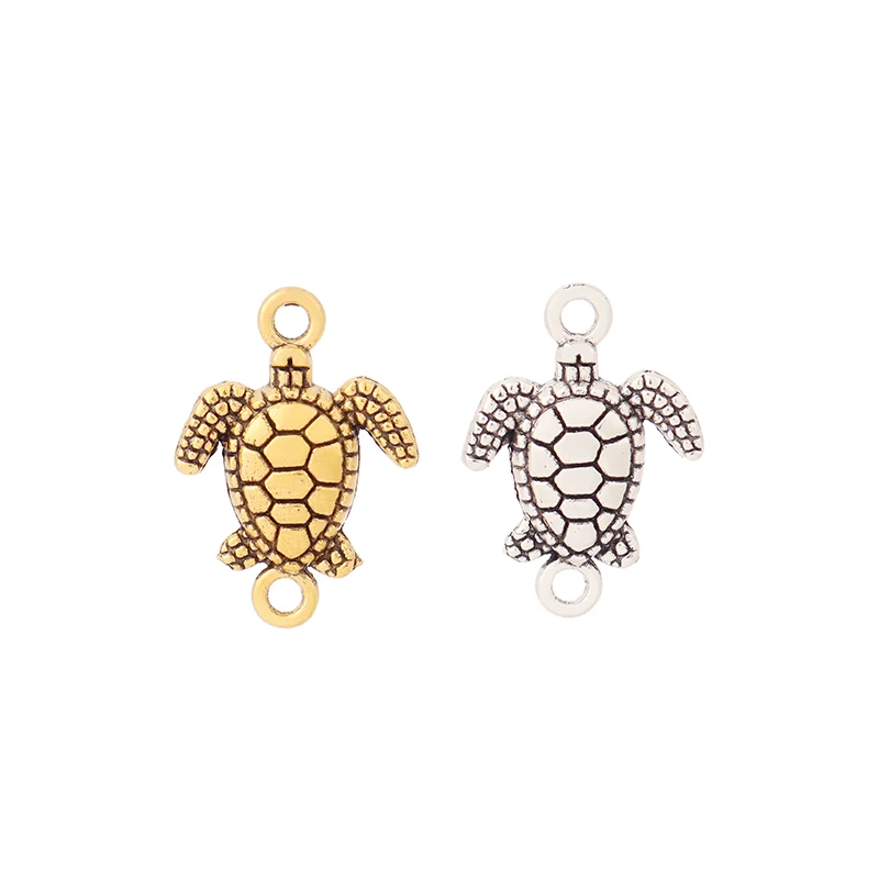 

Antique Silver/Gold Turtle Tortoise Connectors Charms Pendants for DIY Necklace Bracelet Jewelry Making Accessories