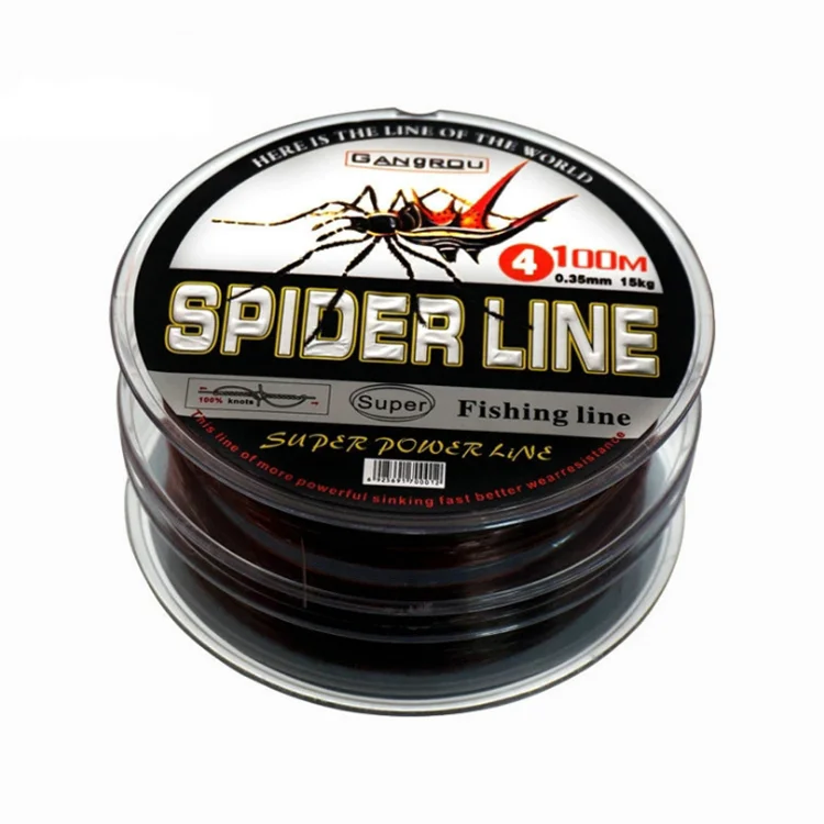 

2021 Product beautifully nylon material spider line fishing line, Red-brown