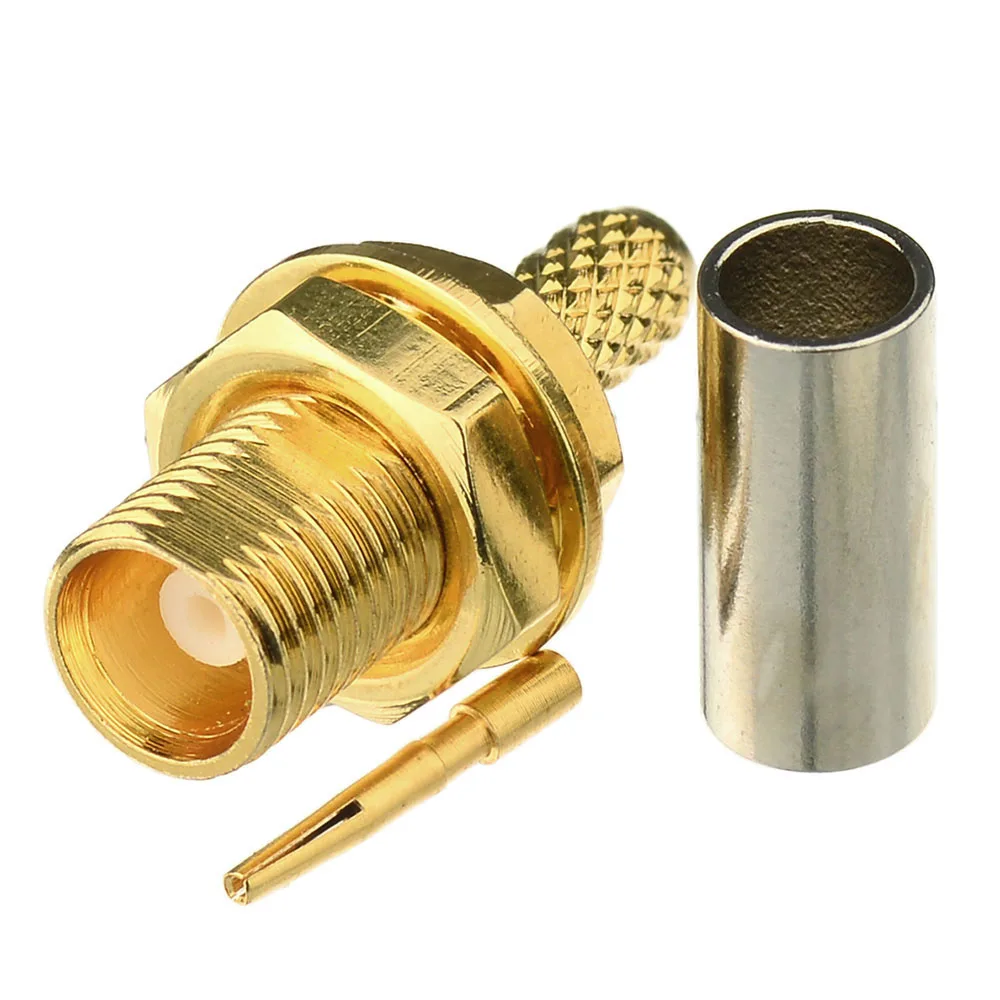 Mcx Connector Mcx Female Nut Bulkhead Jack Crimp Connector For Rg316 ...