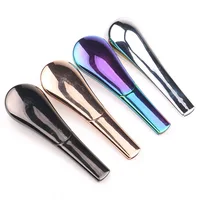 

Cross-border sales of colorful metal spoons shaped smoking pipes