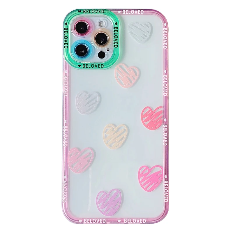 

Cute Design Wholesaler TPU Crystal Clear Pure Color Thin Transparent Pro Max Phone Case Print For Apple Silicone Case iPhone 13, Multiple colors