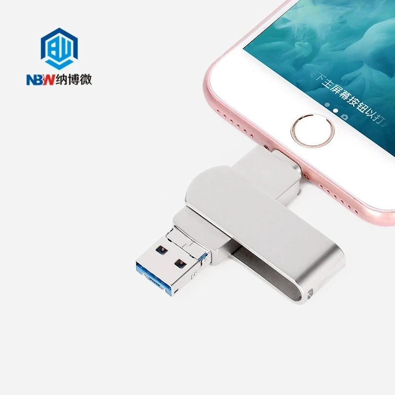 For iPhone Android PC 3 IN 1 Micro USB Stick 3.0 16GB 32GB 64GB otg Pendrive Flash Dive - ANKUX.COM