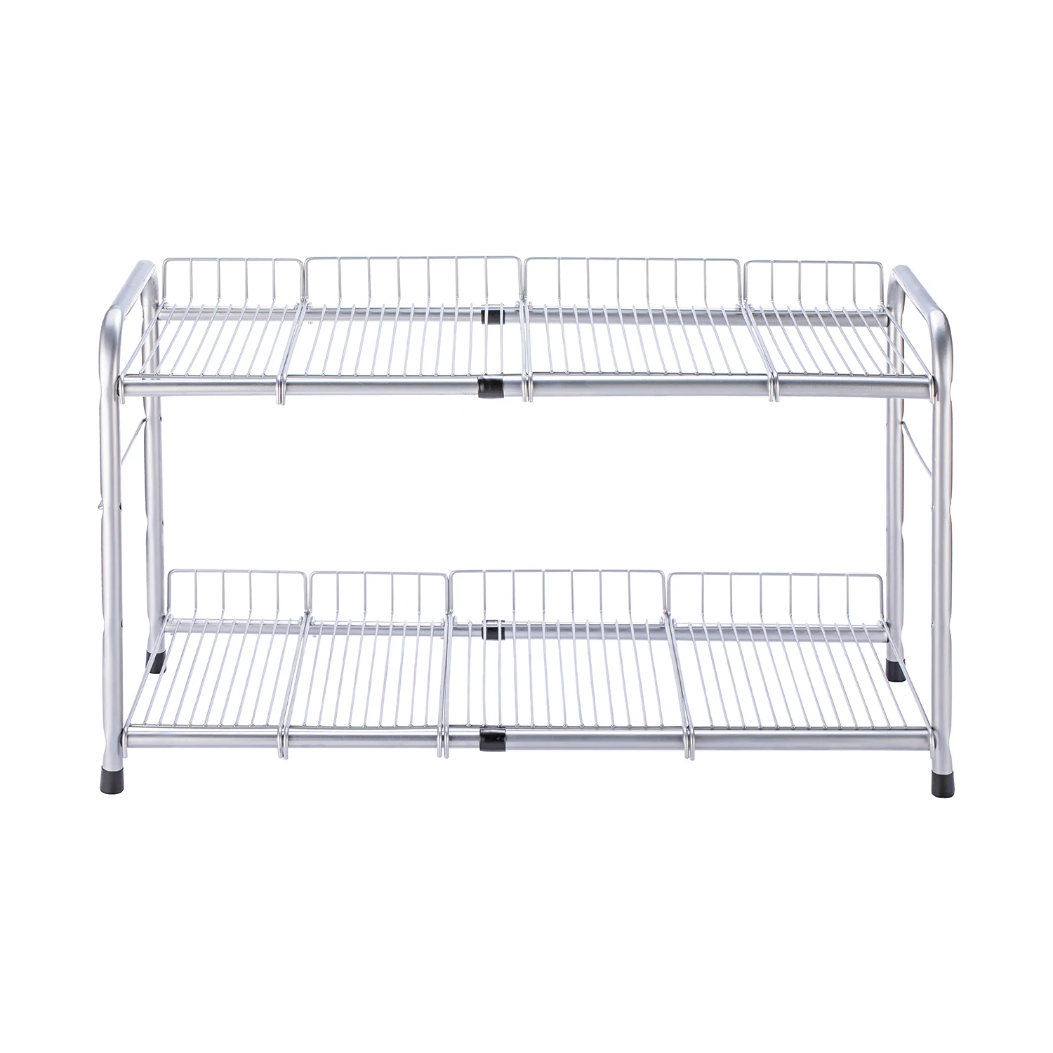 Over The Sink 2 Tier Expandable Dish Rack Storage Organizer Holder