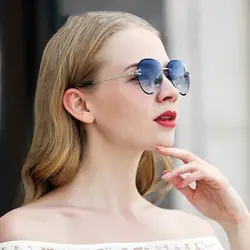 2021 Rimless Sunglasses Women Brand Designer Sun G