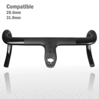 

2020 New Design Compact Road Bike Handlebar For 31.8mm Steerer Tube Compatible 28.6mm Steerer Road Racing SLR Aero Handlebar