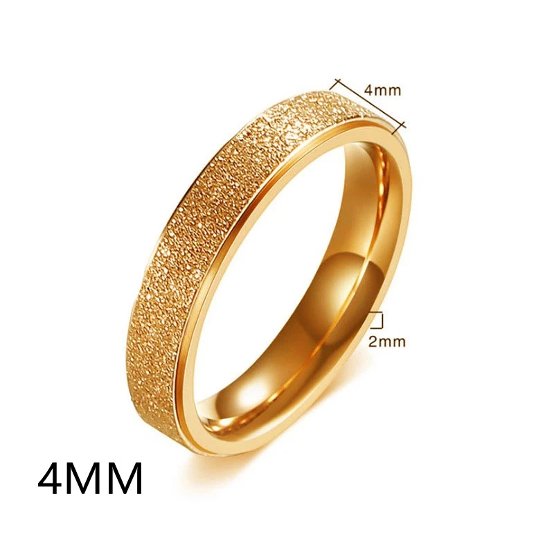

Wholesale Jewelry Mens Women Frosting Spinner Ring Spinning Fidget Anti Anxiety Gold Plated Stainless Steel couples Ring
