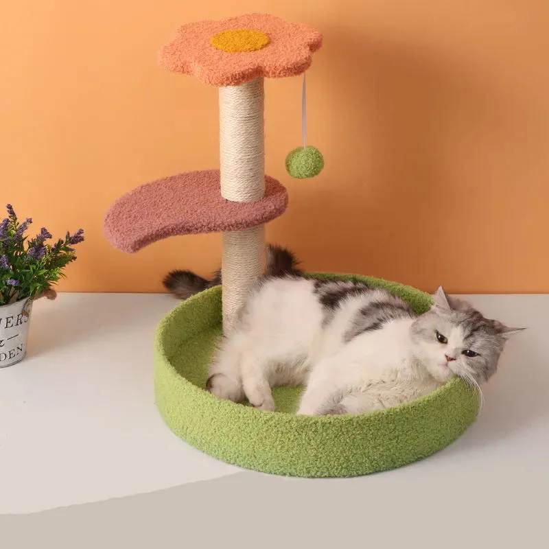 

Cute cat climbing rack cat nest integrated cat scratch column pet products wholesale