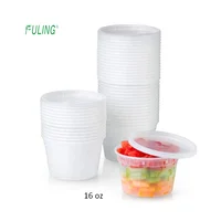 

PP round hot noodle soup deli container packing cups 16oz plastic freezer safe food storage containers with air tight lids