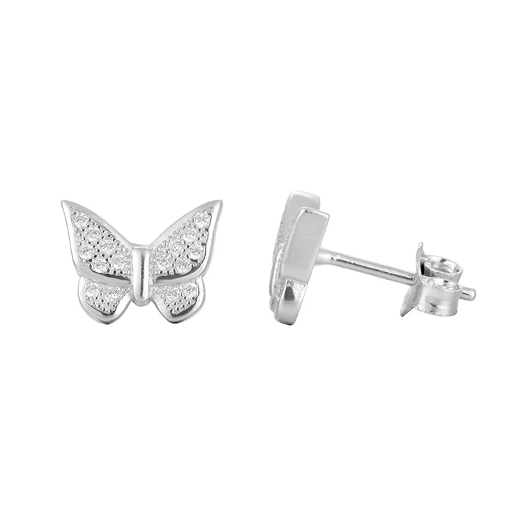 

Dainty 925 Sterling Silver Butterfly Jewelry Earrings Wholesale