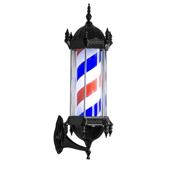 

Barber Shop Turn Light Professional Retro Hairdressing Lamp Waterproof LED Vintage Rotating Hairdressing Salon Sign Barber Pole, Customized