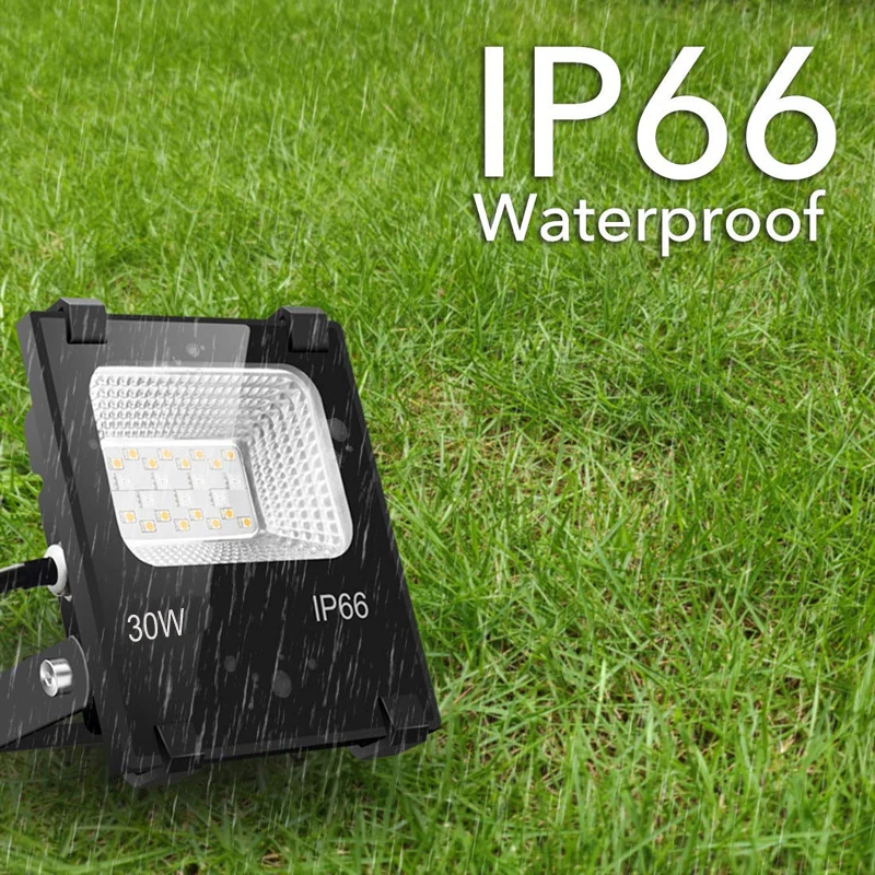 Bluetooth LED Flood Light Solar Power RGBW 30W APP Remote Control Smart House Floodlights IP65 Outdoor LED Spotlight Group Contr