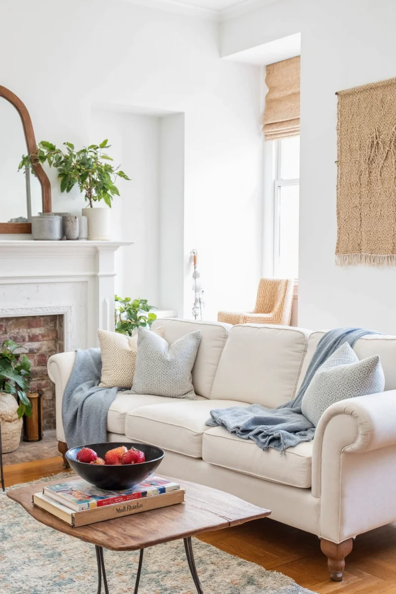 Family-friendly living room with kid-safe furniture and cozy vibes.