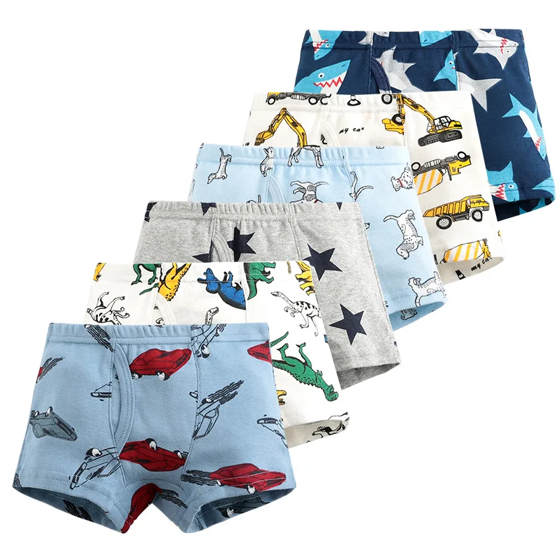 

NO MOQ Custom printed cartoon design 100% cotton modal bamboo kids underwear in stockH288