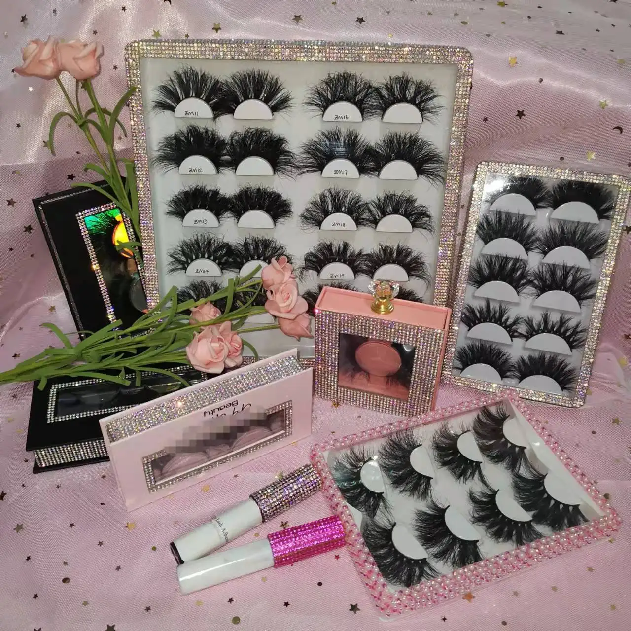 

10 Pairs Lash Book Wholesale Bling Bling Lashes Case For 100% Mink Hair Lashes