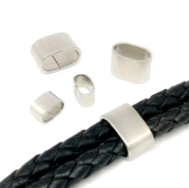 

Yiwu Aceon Stainless Steel DIY Leather Cord Bracelet Making Decoration Spacer Slider Charm Rectangular Tube Bead