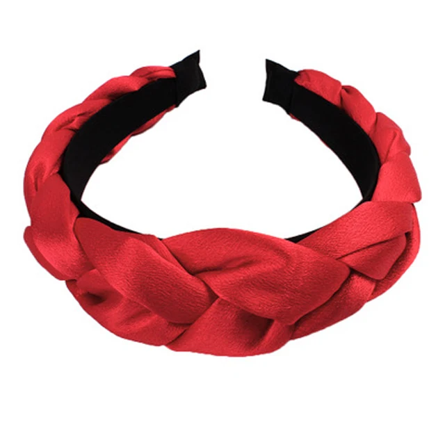 

New Fashion Fabric Wide-brimmed Velvet Twist Braid Headband for Women Hair Accessories, As pictures