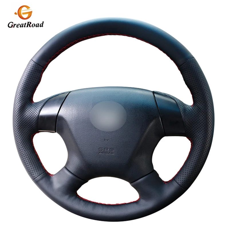 

Black Genuine leather Car Steering Wheel Cover for Honda Accord 7 2003 2004 -2007 Odyssey 2005-2010 2009 2008 2006