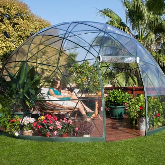 

Baolong Transparent PVC Cover Steel tube Geodesic Dome House Tent for Outside Garden/small hours for relax