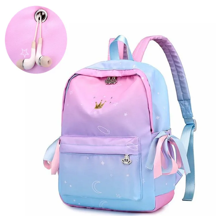 

2020 New Children Schoolbags for Girls Primary School Book Bag Teenager School Backpack Bags Fashion Rucksack Backpacks Cartoon, Gradient pink