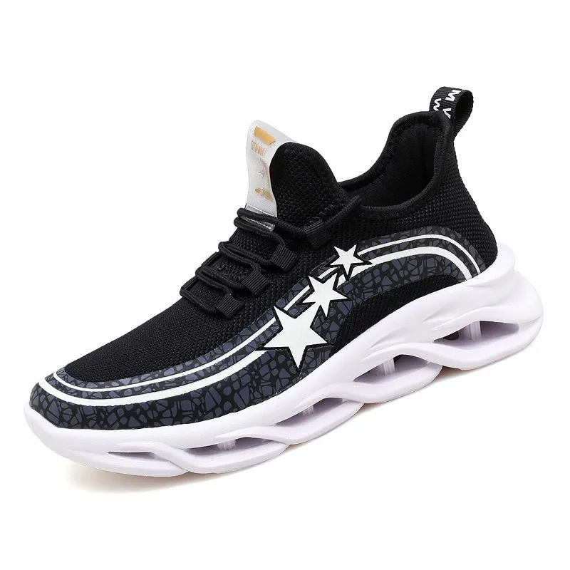 

Summer men's new sports shoes ultralight fluorescent star flying woven super soft blade shoes, 2 colors