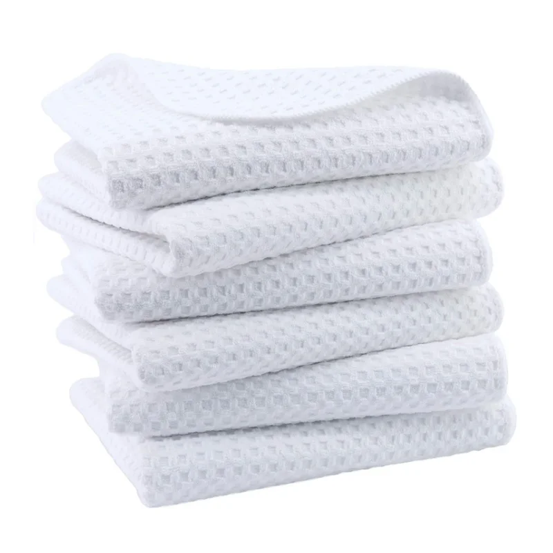 400GSM Hot Sale Polyester Sublimation Blank Plain Waffle Kitchen Tea Towel Hand Towel for Heat Press Printing