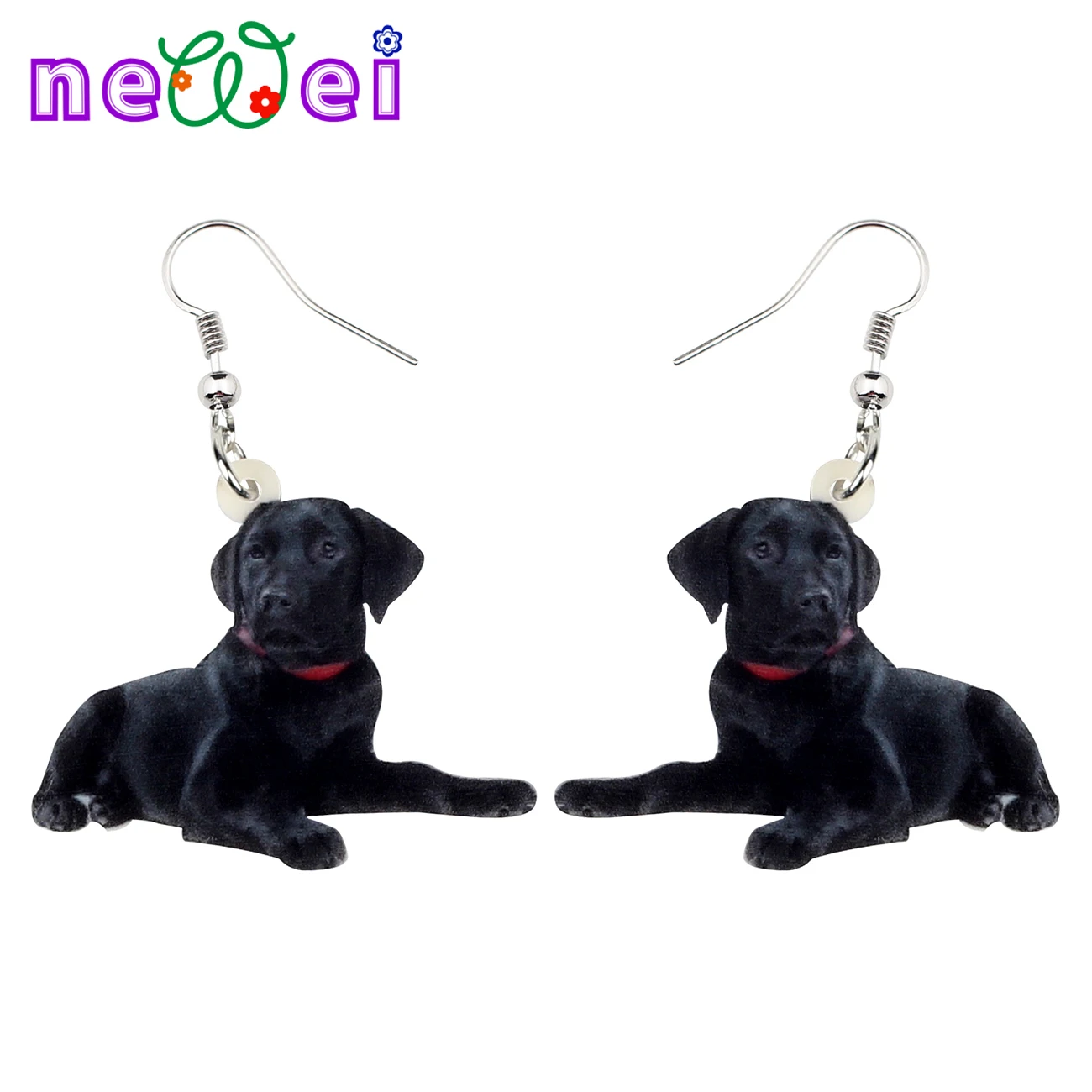 

Acrylic Sweet Black Labrador Dog Earrings Dangle Drop Pets Animals Jewelry Charms For Women Girls Teens Kids Fashion Gifts