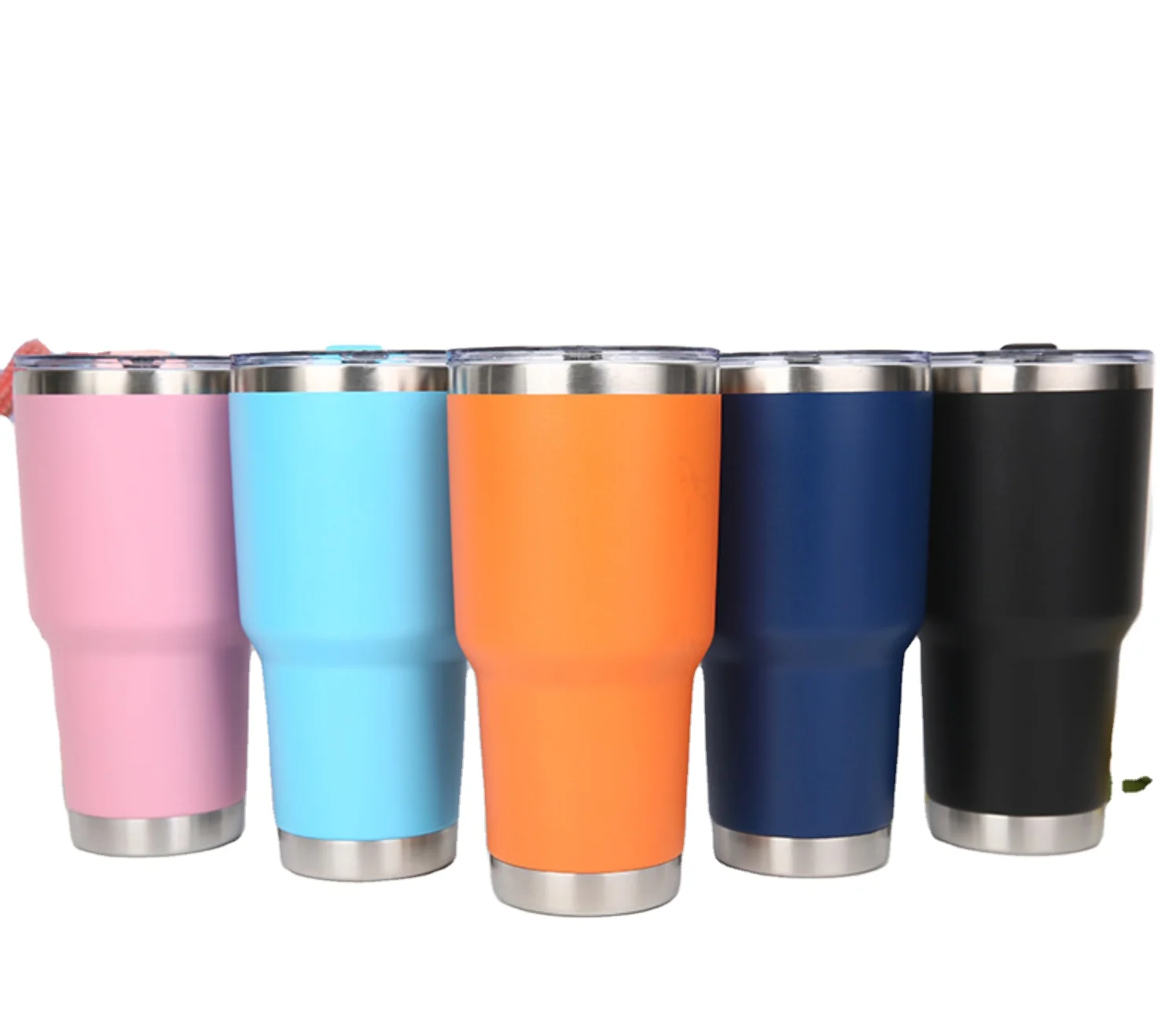 

30oz Powder Coated Double Wall Insulated Vacuum Travel Car Coffee Mug Stainless Steel Regular Tumbler, Customized