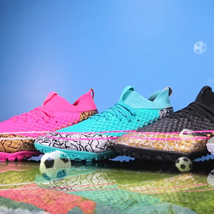 

Men Sports High Ankle Football Boots Shoes Outdoor/Indoor Soccer shoes