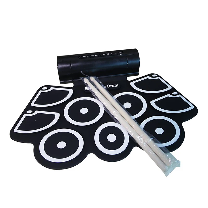 

W760 Plastic drum sticks hand roll piano musical toys drum, Black or oem