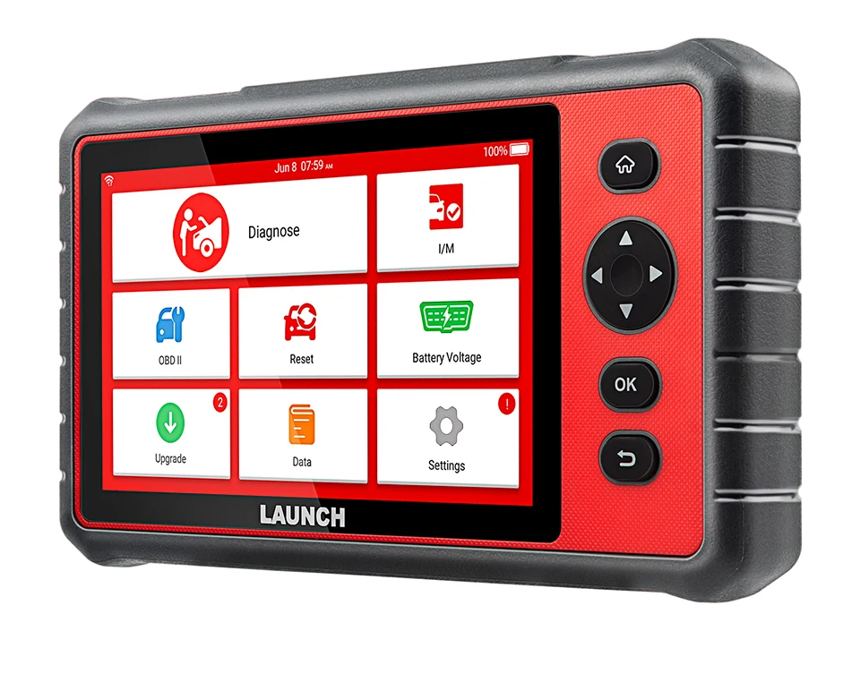 LAUNCH X431 CRP909E OBD2 Full system Diagnostic tools Android 7.0 code reader scanner Airbag SAS TPMS EPB IMMO 15 Reset services, Red