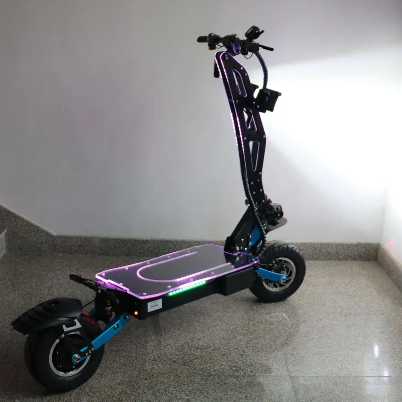 

Zapcool 2021 New style 13 inch tire electric motorcycle with LED acrylic pedal 8000w dual motor superoots fast electric scooter