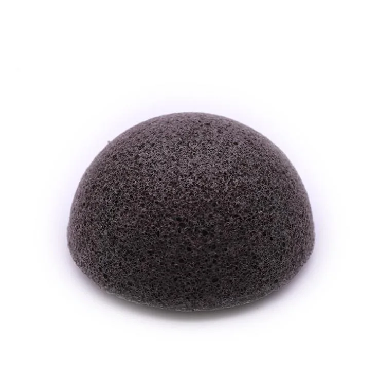 
Half ball Konjac Sponge 100% All Natural Facial Sponge with Activated Bamboo Charcoal. 