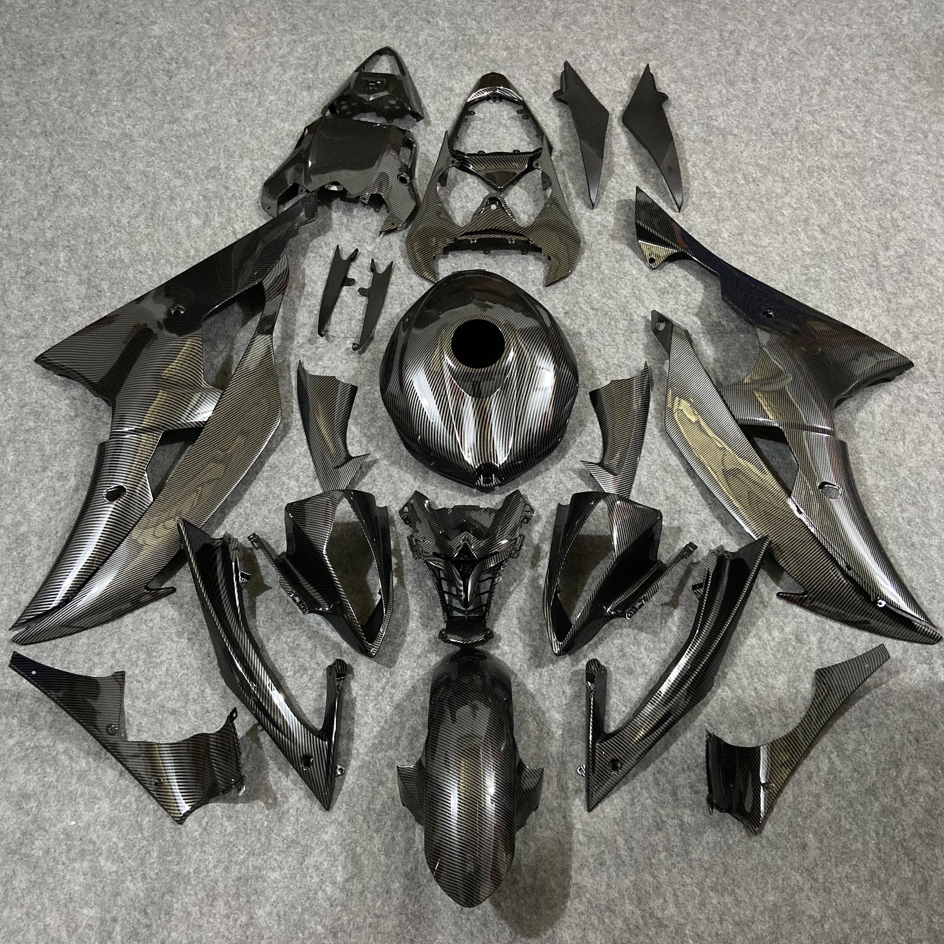 

2020 OEM Band Painted Carbon Fiber Motocycle Body Parts For YAMAHA R6 2008-2016 ABS Injection Mould Painted Fairing Custom Kits, Pictures shown
