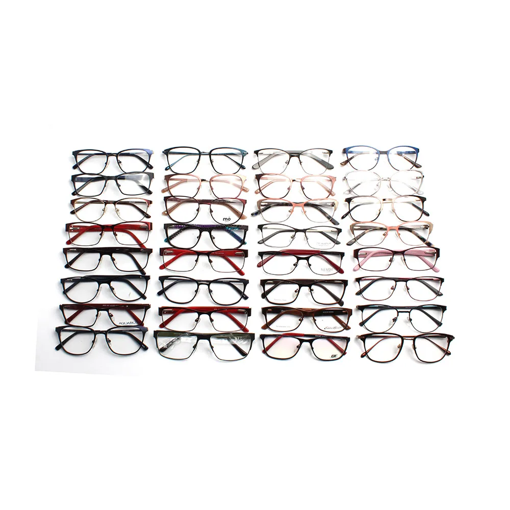 

amazon hot sell custom mixed assorted ready stock eye glass eyewear metal eyeglasses optical frames for shop, Mixed colors