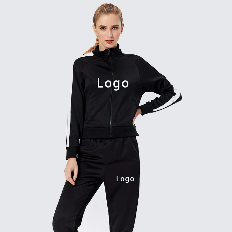 

New arrival wholesale comfort women 2 piece tracksuit set Casual Polyester custom women sweatsuit set, Red/pink/green