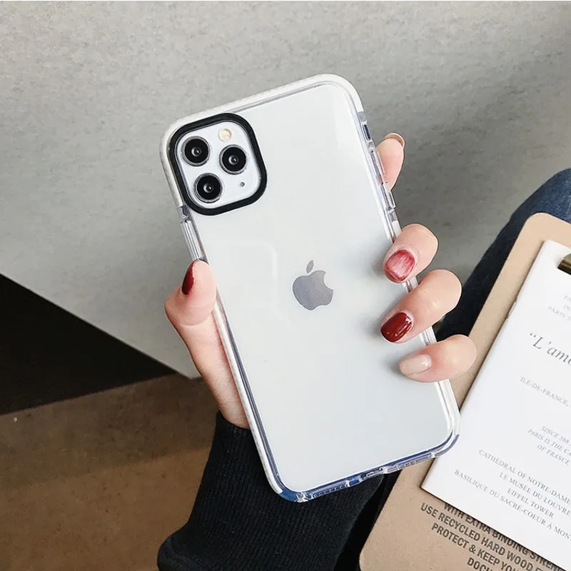 

Clear Ultra Thin TPU Soft Phone Case For iphone11/12/XSMAX/XR/6/7/8Plus Crystal Transparent Shockproof Shell Cover